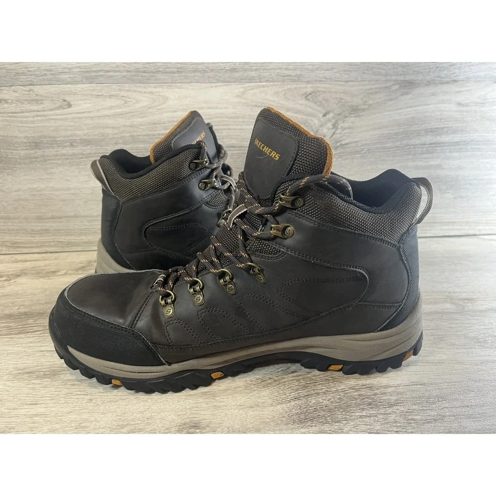 Skechers Relment Daggett Hiking Boots Mens 13 Brown‎ Waterproof SN 204642WW